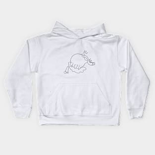 Cat in a pool of tears Kids Hoodie